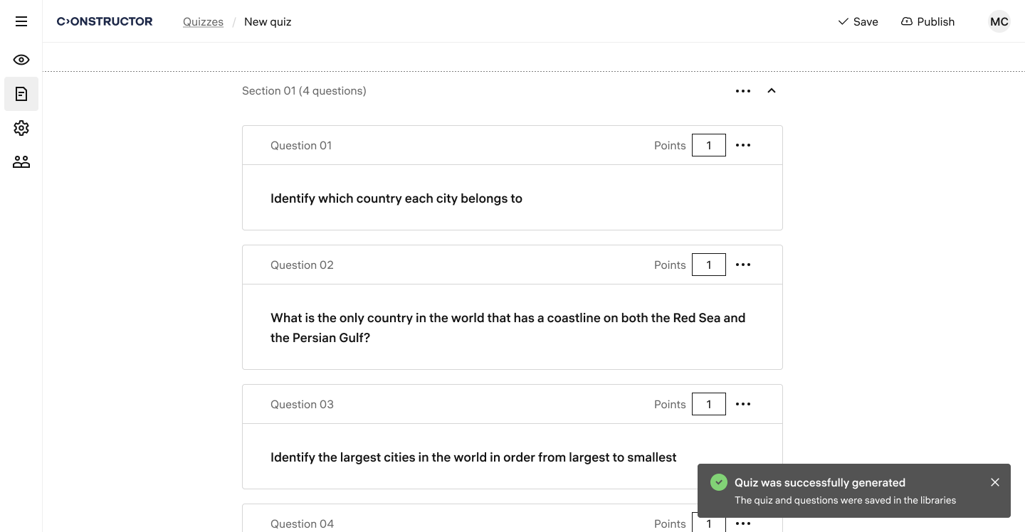 AI Question Generation