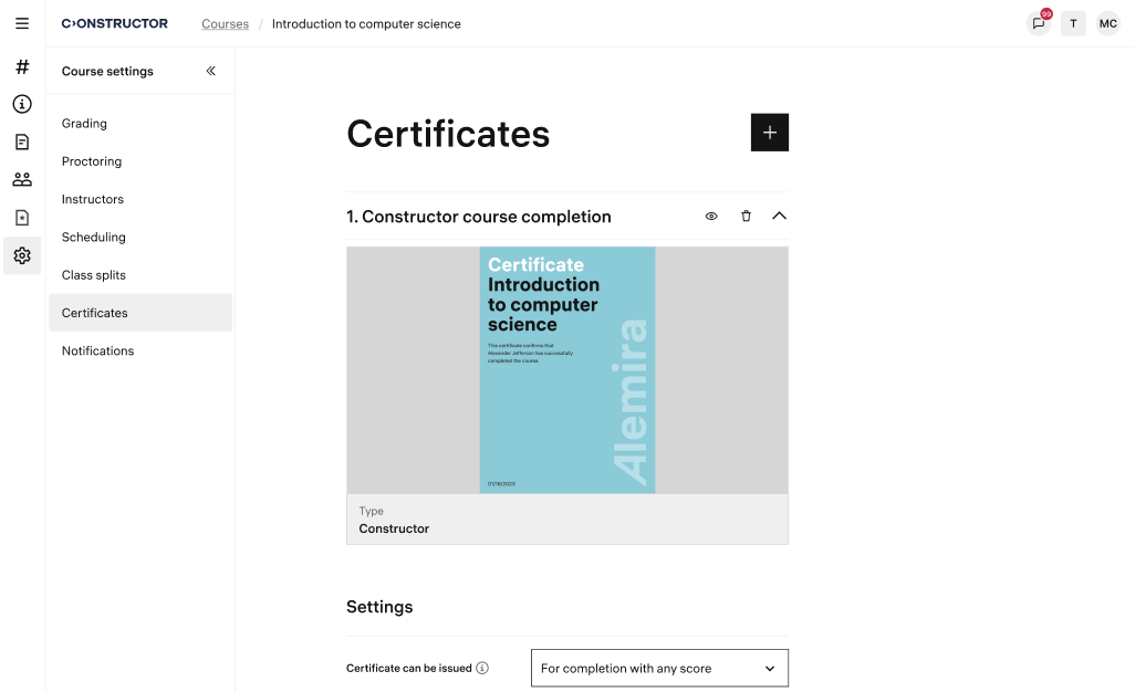 Certification Management System